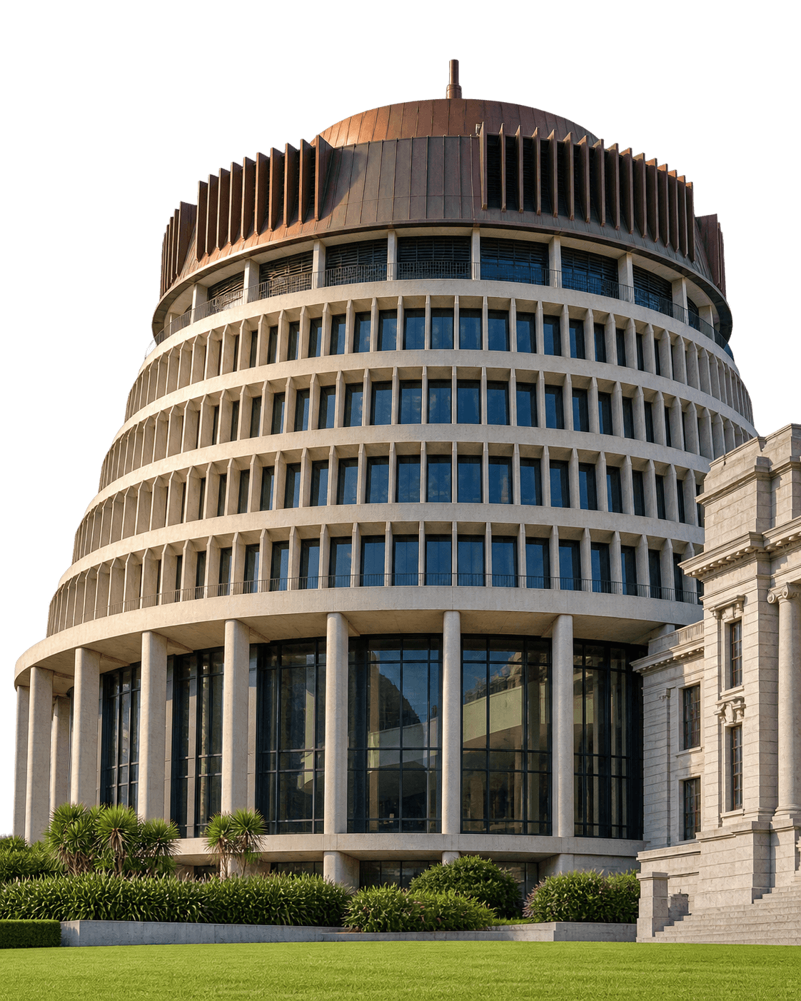 „The Beehive“, das neuseeländische Parlament, Wellington